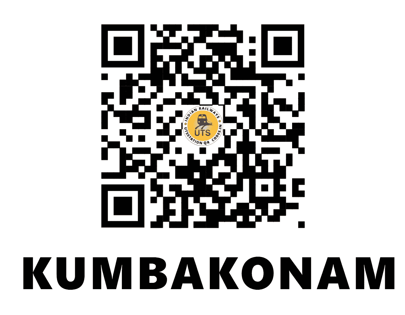 UTS QR Code for KUMBAKONAM - KMU - SR (TAMIL NADU)